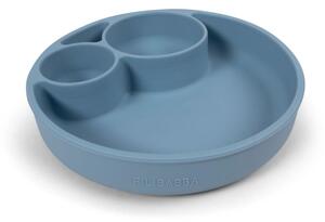Filibabba Silikonowy talerzyk z przegródkami Powder Blue