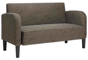 Sofa dwuosobowa ciemnoszara 110 cm sztuczna skÃ³ra