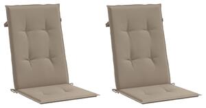 Poduszki na krzesła ogrodowe, 2 szt., taupe, 120x50x3 cm