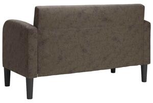 Sofa dwuosobowa ciemnoszara 110 cm sztuczna skÃ³ra
