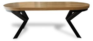Stół okrągły, stół rozkładany fi 100 + 2x50 cm LOFT