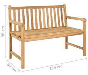 Ławka ogrodowa, 114 cm, lite drewno tekowe