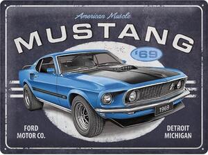 Metalowa tabliczka Ford - Mustang - 1969 Mach 1, (40 x 30 cm)