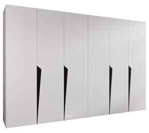 Szafa uchylna otwierana Piano 1 300 (2x150) wys. 202 cm biaÅy + u. czarny