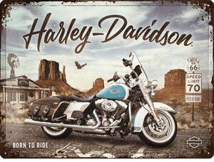 Metalowa tabliczka Harley-Davidson - King of Route 66, (40 x 30 cm)