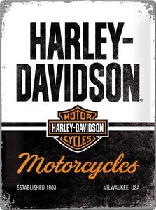 Metalowa tabliczka Harley-Davidson - Motorcycles, (30 x 40 cm)