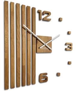 Drewniany zegar ścienny dębowy LAMELE 60cm