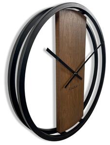Zegar ścienny drewniany LOFT OVAL brązowy 50cm