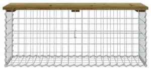 Ławka ogrodowa z gabionem, 103x44x42 cm, impregnowana sosna