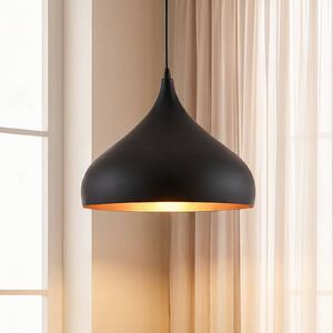 Lampa wisząca Ritana Lindby, możliwość ściemniania, czarny, salon / jadalnia, aluminium, nowoczesny
