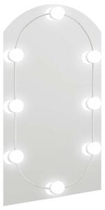 Lustro z lampami LED, 70x40 cm, szklane, z łukiem