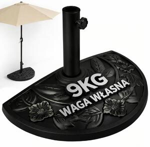 Stojak na parasol SUMMER, półokrągły, czarny Deuba