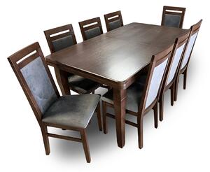 Stół z krzesłami, stół rozkładany 180/90 + 50 cm Juliusz + 8 x krzesło KW119