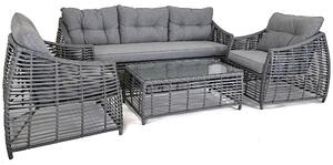 Zestaw rattanowy CHARLOTTE (poduszki GRATIS)
