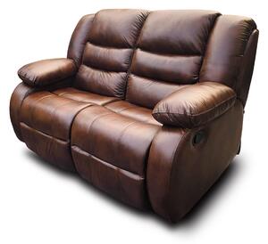 Sofa 2 osobowa, kanapa skórzana Borys 2 x relax manualny 100% Skóra naturalna