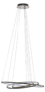 Lampa Wisząca Lucande, Ezana, ściemnialny, szary, salon, metal, nowoczesny