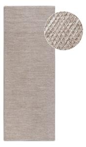 Beżowy chodnik z mieszanki wełny tkany ręcznie 80x200 cm Pradesh Linen White – Elle Decoration