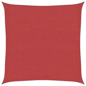 Żagiel przeciwsłoneczny, 160 g/m², czerwony, 2,5x2,5 m, hdpe