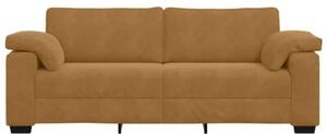 Sofa 3-osobowa, brÄ zowa, 220x77x82 cm, aksamit