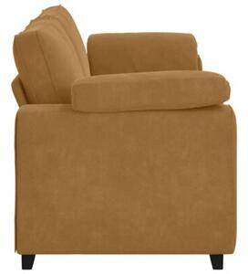 Sofa 3-osobowa, brÄ zowa, 220x77x82 cm, aksamit