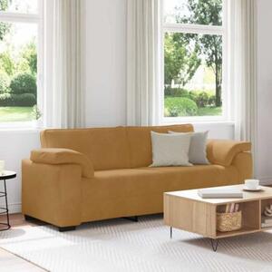 Sofa 3-osobowa, brÄ zowa, 220x77x82 cm, aksamit