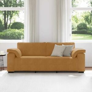 Sofa 3-osobowa, brÄ zowa, 220x77x82 cm, aksamit