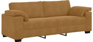Sofa 3-osobowa, brÄ zowa, 220x77x82 cm, aksamit