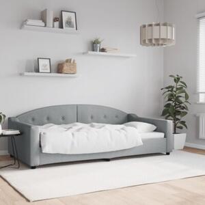 Sofa z funkcją spania, jasnoszara, 100x200 cm, obita tkaniną