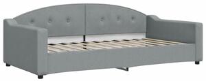 Sofa z funkcją spania, jasnoszara, 100x200 cm, obita tkaniną
