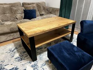 Ława w stylu LOFT z półką
