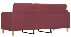 Sofa 3-osobowa, winna czerwieÅ, 180 cm,tapicerowana tkaninÄ