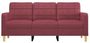 Sofa 3-osobowa, winna czerwieÅ, 180 cm,tapicerowana tkaninÄ