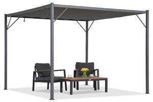 Antracytowa pergola tarasowa Malaga 3x3m Garden Point
