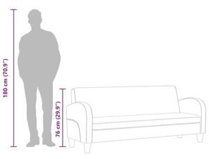 Sofa 3-osobowa ze sztucznej skÃ³ry zamszowej, brÄ zowa