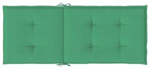 Poduszki na krzesła ogrodowe, 2 szt., zielone, 120x50x3 cm