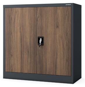 Szafka biurowa Eco Design Beata 90x40x93 cm antracyt/orzech