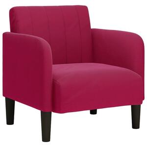 Sofa fotel z podÅokietnikami wino czerwone 54 cm aksamit
