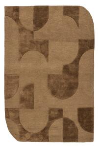 Brązowy dywan z mieszanki wełny 170x240 cm Livo – WOOOD