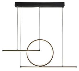 Forma 1 – Lampa wisząca LED 90 cm, 20W, Czarny