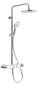 Duravit system prysznicowy z termostatem i półką szklanąChrom/biały - 3 rodzaje strumienia i funkcja MinusFlow