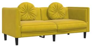 Aksamitna żółta sofa do salonu A5-N65