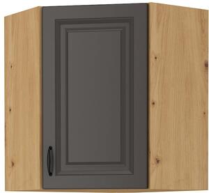 Szafka kuchenna wisząca górna narożna STILO 58x58 GN-72 1 F Grafit/Artisan