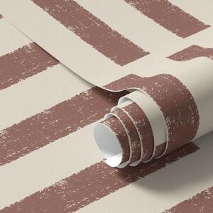 Tapety Pionowe paski w kolorze terakoty na jasnym tle, Unikalne tapety, a01189v1 : Uwalls.pl
