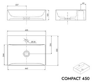 Szafka podumywalkowa WC COMPACT 450