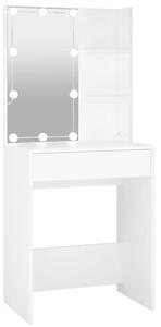 Biała toaletka kosmetyczna z lustrem podświetlanym - Sofini