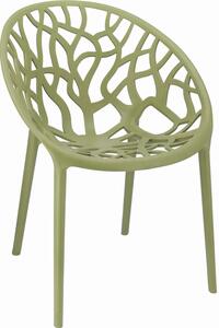Ażurowe krzesło nowoczesne szałwiowy - Moso