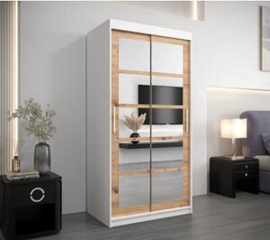 Szafa przesuwna garderoba Roma 2 100 wys. 200 cm biaÅy + artisan