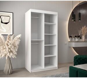 Szafa przesuwna garderoba York 1 100 wys. 200 cm biaÅy + biaÅy