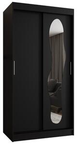 Szafa przesuwna z lustrem garderoba Ultra 100 wys. 200 cm czarny