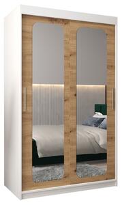 Szafa przesuwna garderoba Promo T3 120 wys. 200 cm biaÅy + artisan